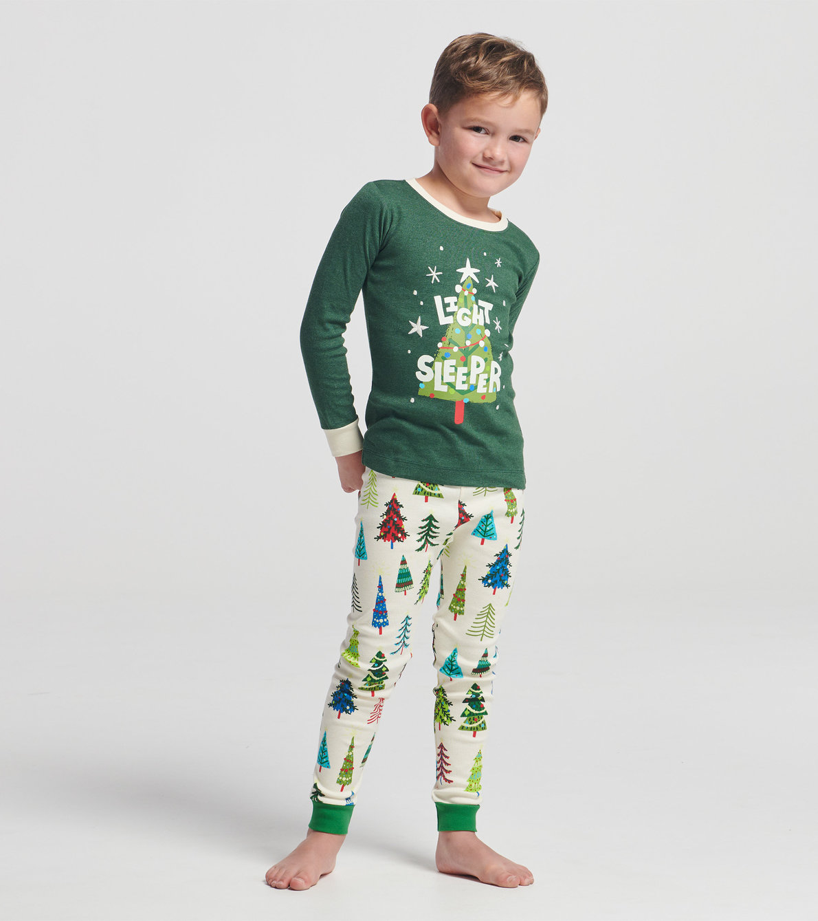 View larger image of Kids Christmas Trees Light Pajama Set