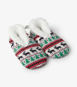 Kids Elk Fair Isle Warm & Cozy Slippers