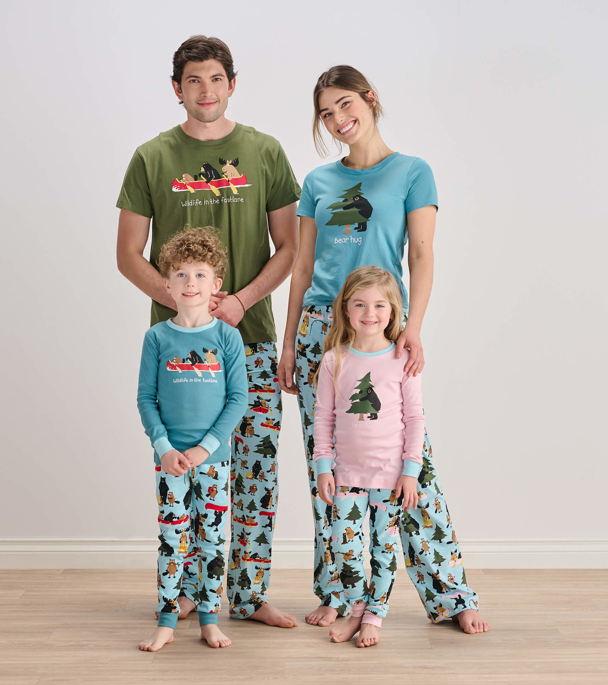 View larger image of Life in the Wild Pink Kids Appliqué Pajama Set