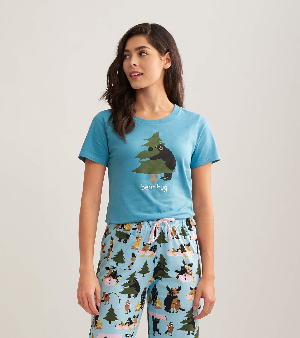 Agrandir l'image de T-shirt de pyjama pour femme – Vie dans la nature