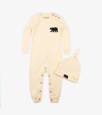 Little Bear Bum Baby Coverall with Hat