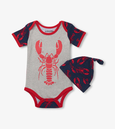 Lobster Baby Bodysuit & Hat