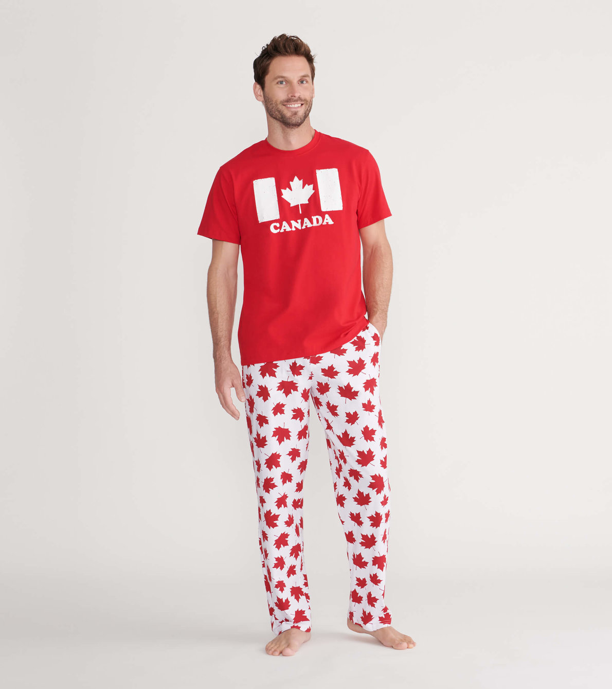 View larger image of Made in Canada Men's Tee and Pajama Separates
