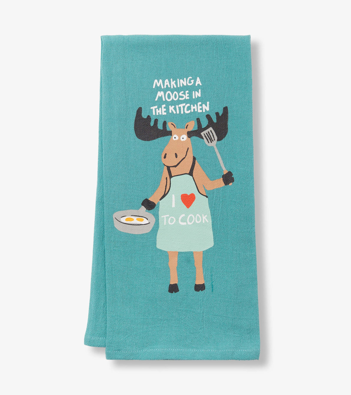 View larger image of Making a Moose In The Kitchen Tea Towel