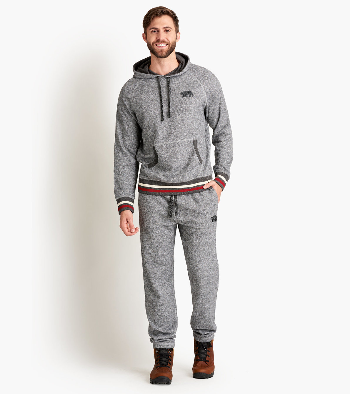 View larger image of Marled Grey Bear Men's Heritage Pullover Hoodie
