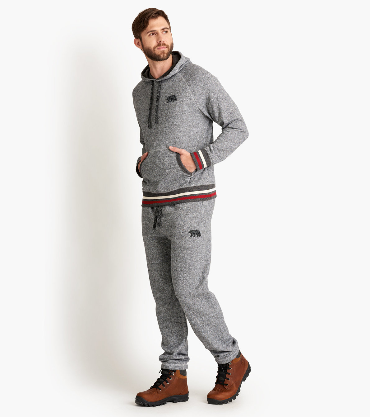 View larger image of Marled Grey Bear Men's Heritage Pullover Hoodie