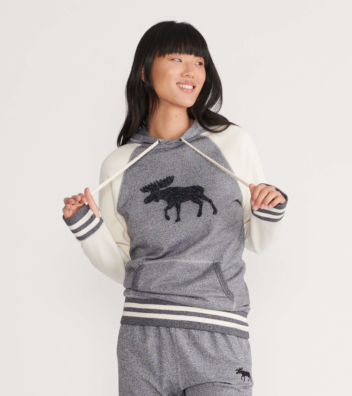 View larger image of Marled Grey Moose Women's Heritage Pullover Hoodie