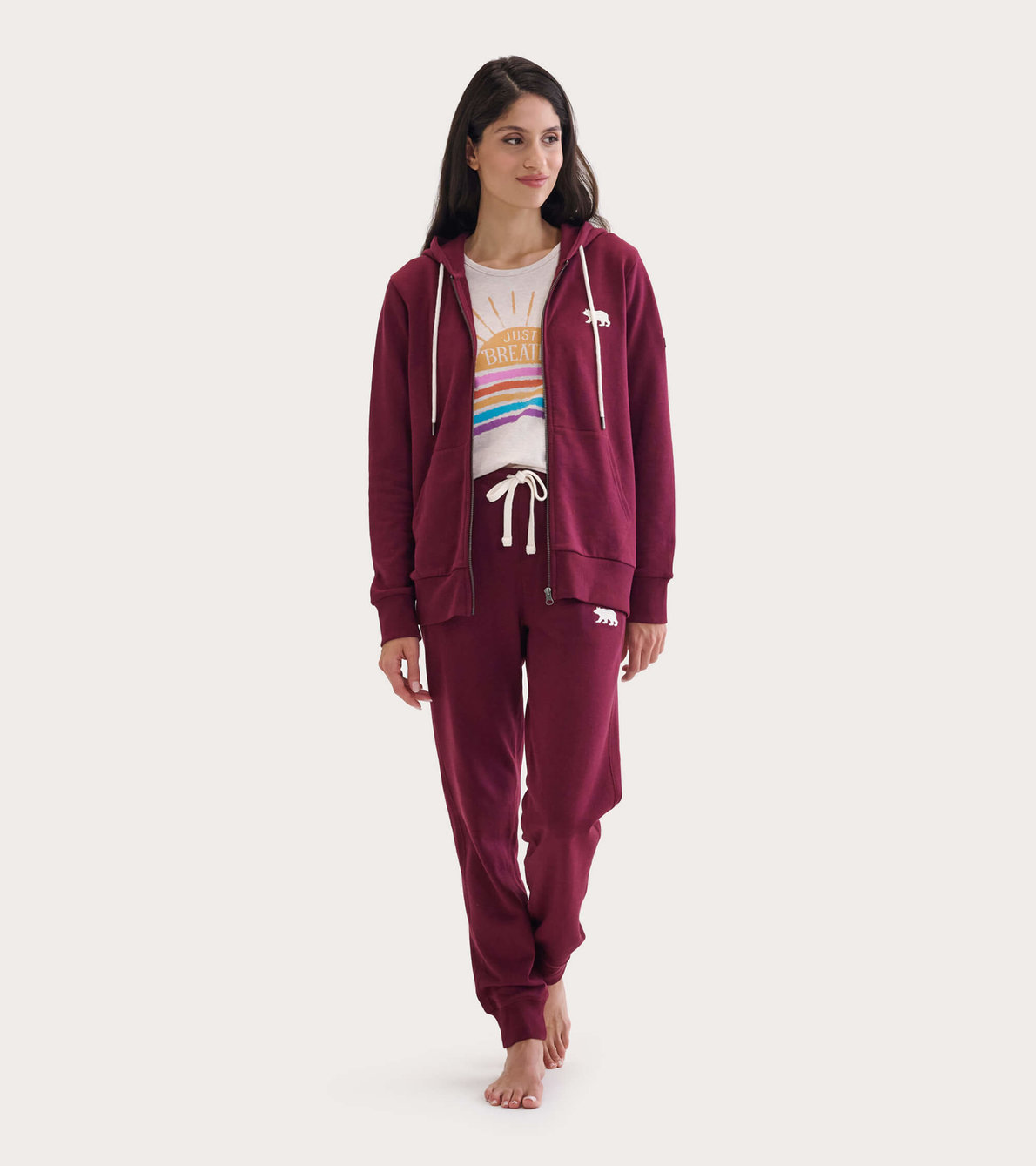 View larger image of Maroon Bear Heritage Women's Slim Fit Joggers