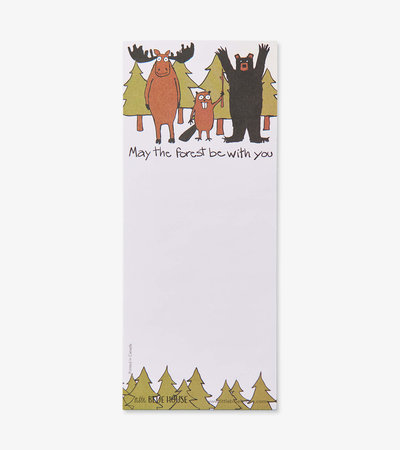 Bloc-notes aimanté – Animaux de la forêt « May Forest Be With You »