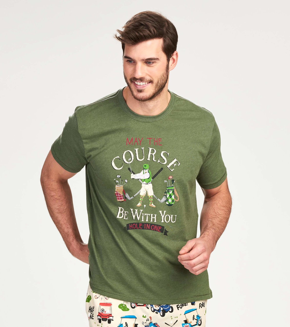 Agrandir l'image de T-shirt pour homme – Golf « May The Course »