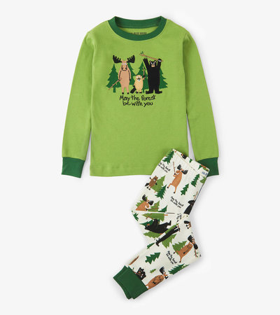 Pyjama à appliqué pour enfant – Animaux des bois « May... »