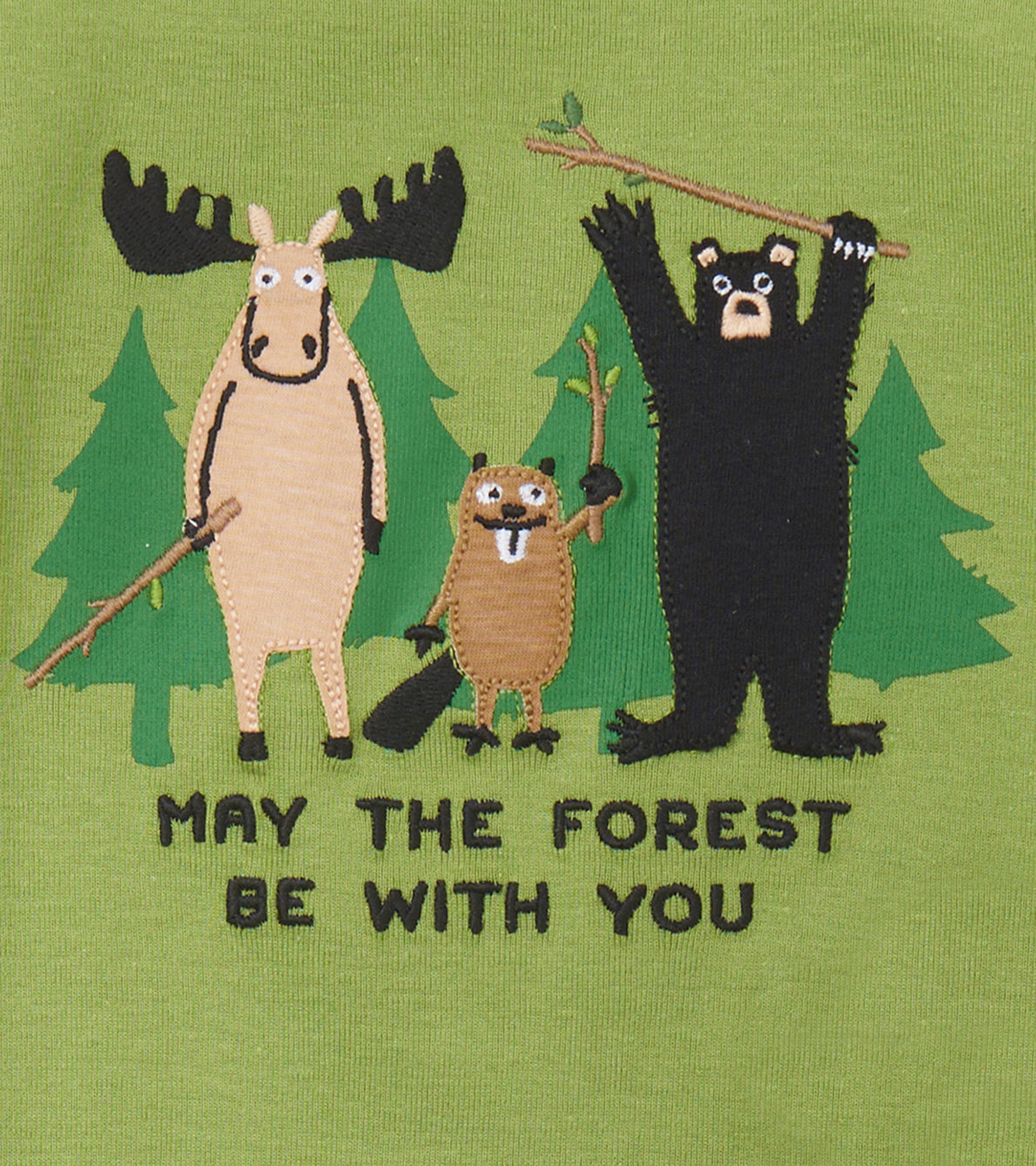 Agrandir l'image de Pyjama pour enfant – Animaux des bois « May the Forest Be With you »