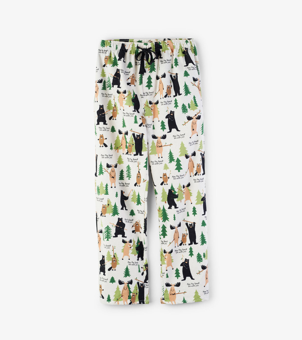 Agrandir l'image de Pantalon de pyjama en flanelle pour homme – « May The Forest Be With You »