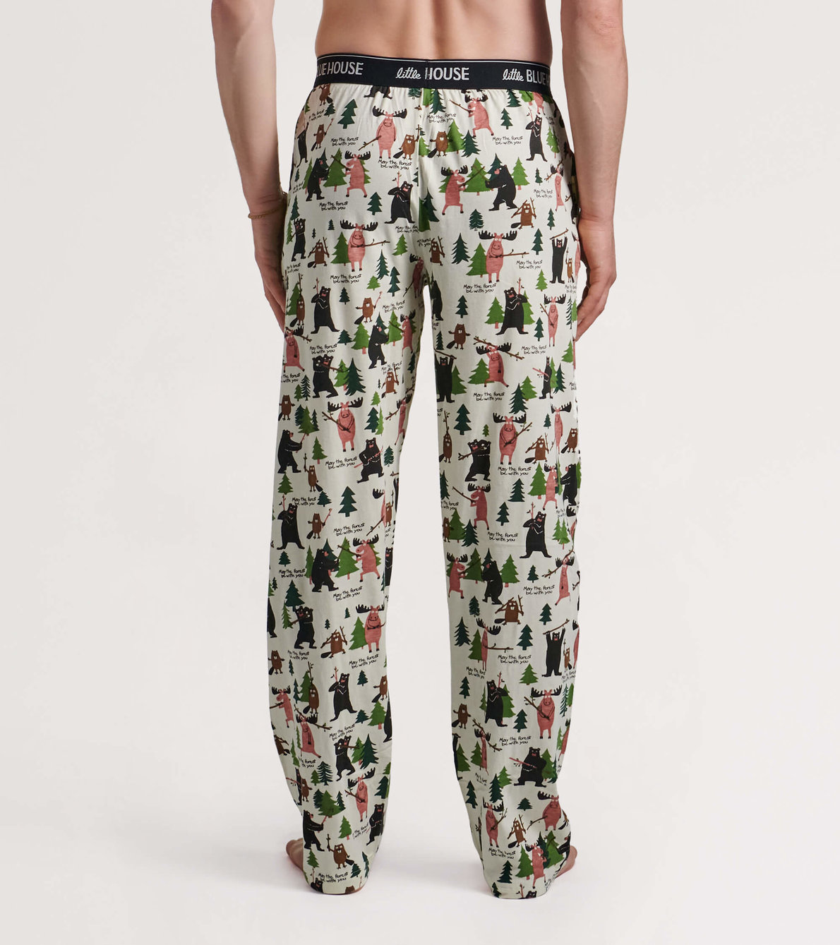 Agrandir l'image de Pantalon de pyjama en jersey pour homme – « May The Forest Be With You »