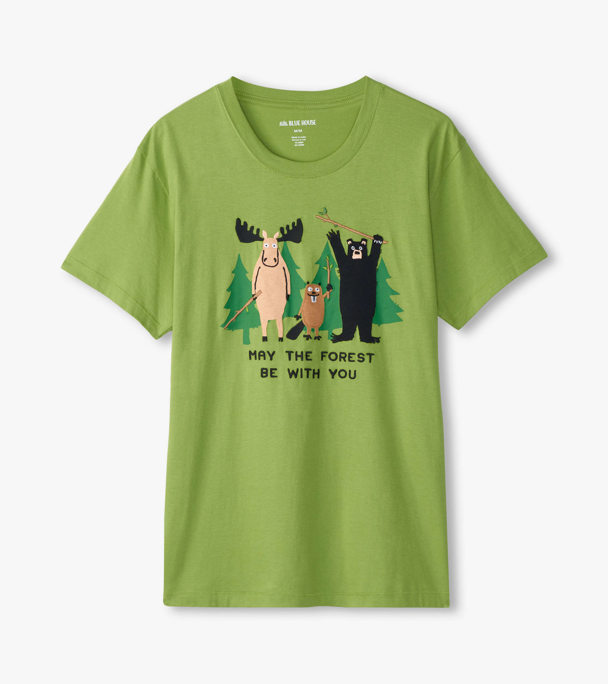 Agrandir l'image de T-shirt pour homme – Animaux des bois « May the Forest Be With you »