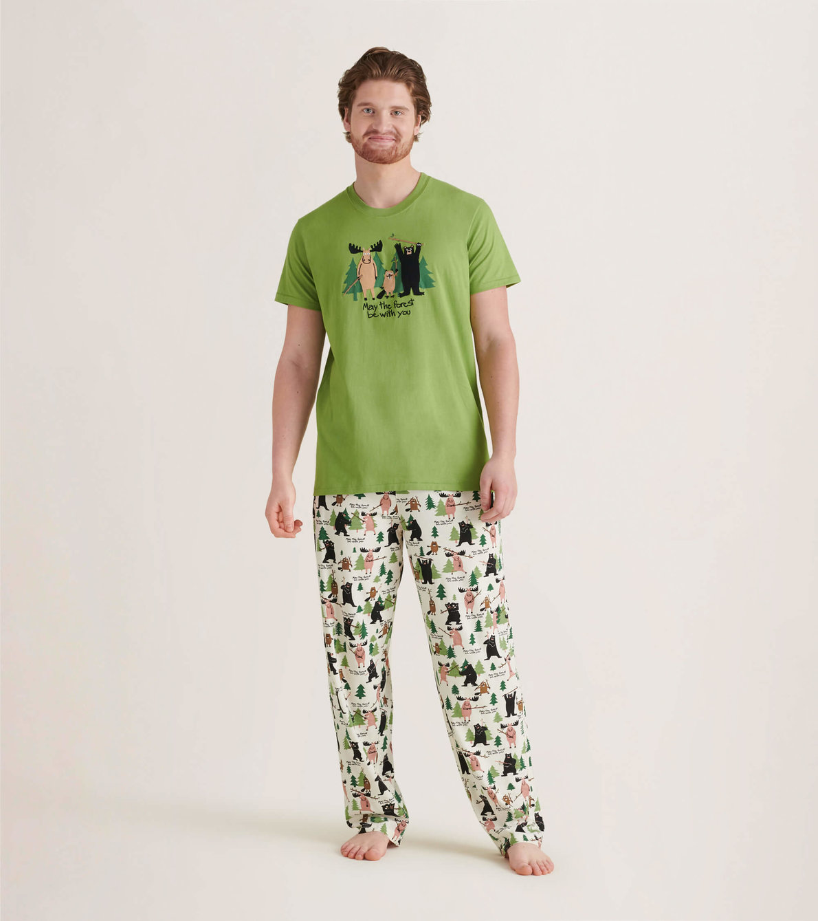 View larger image of May The Forest Be With You Men's Tee and Pants Pajama Separates