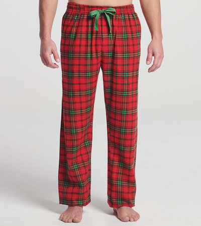 Pantalon de pyjama en flanelle pour homme – Motif écossais classique des fêtes
