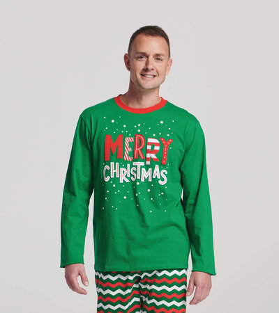 T-shirt à manches longues pour homme – Motif des fêtes « Merry Christmas »