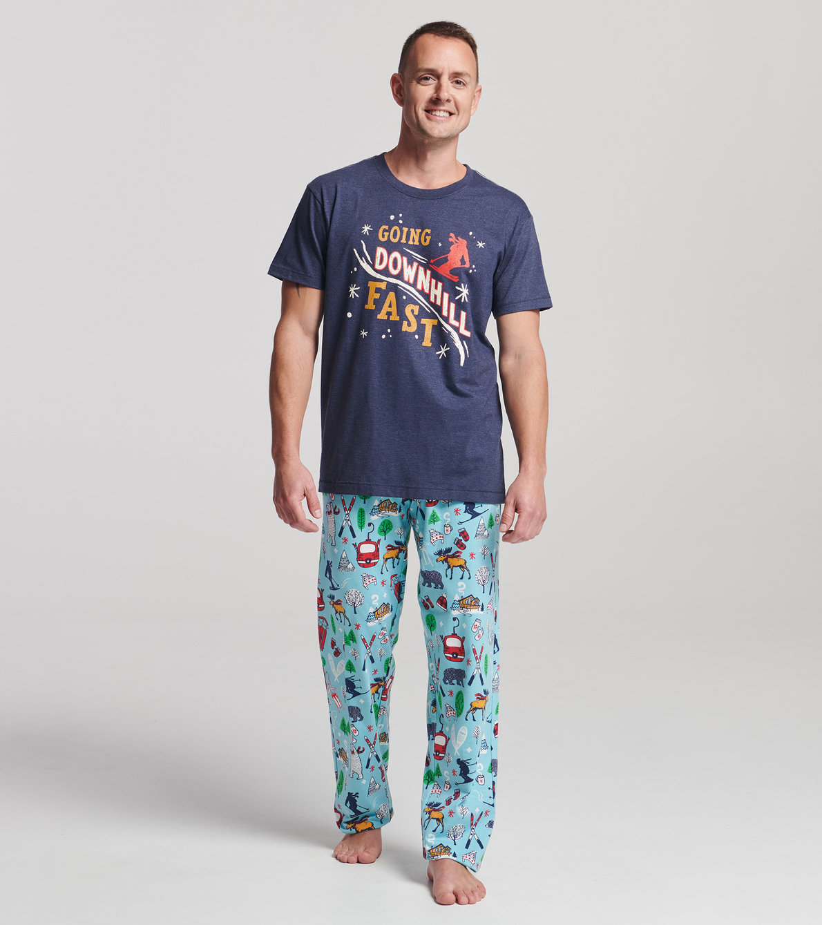 Agrandir l'image de Pantalon de pyjama en jersey pour homme – Ski d’antan