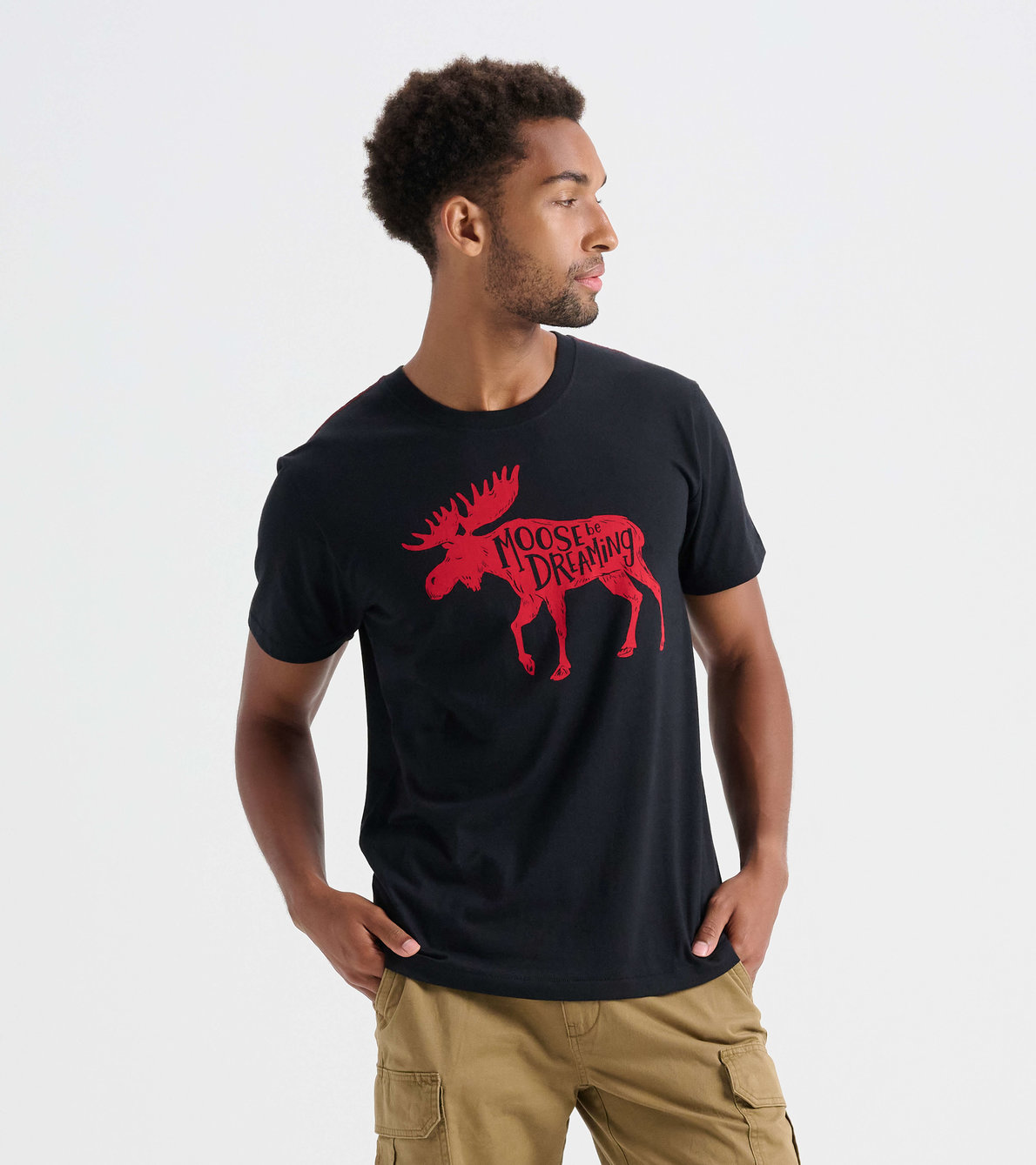 Agrandir l'image de T-shirt pour homme – Orignal « I Moose Be Dreaming »