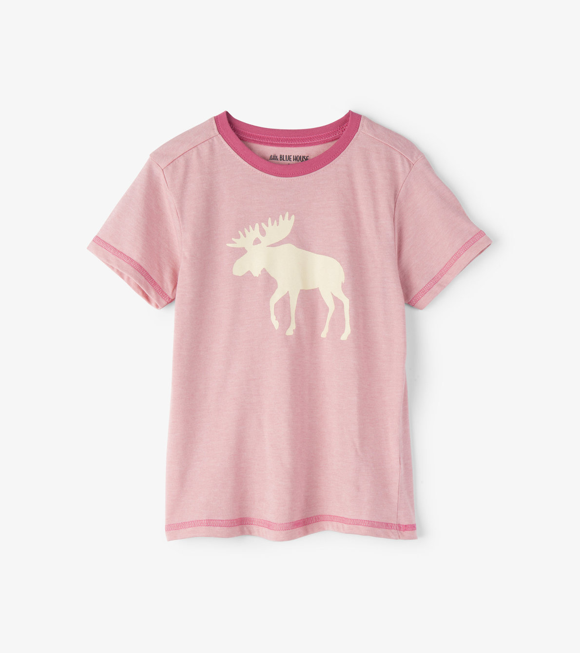 View larger image of Moose on Pink Kids Tee