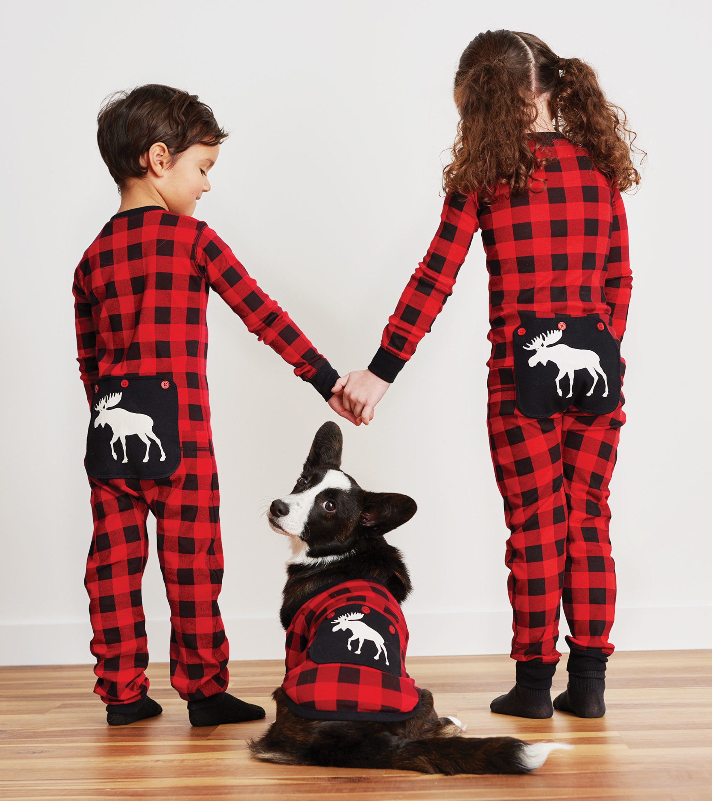 Unisex Adult Matching Family Thermal Buffalo Plaid Cotton Pajamas