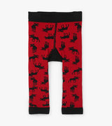Moose on Red Baby Tights
