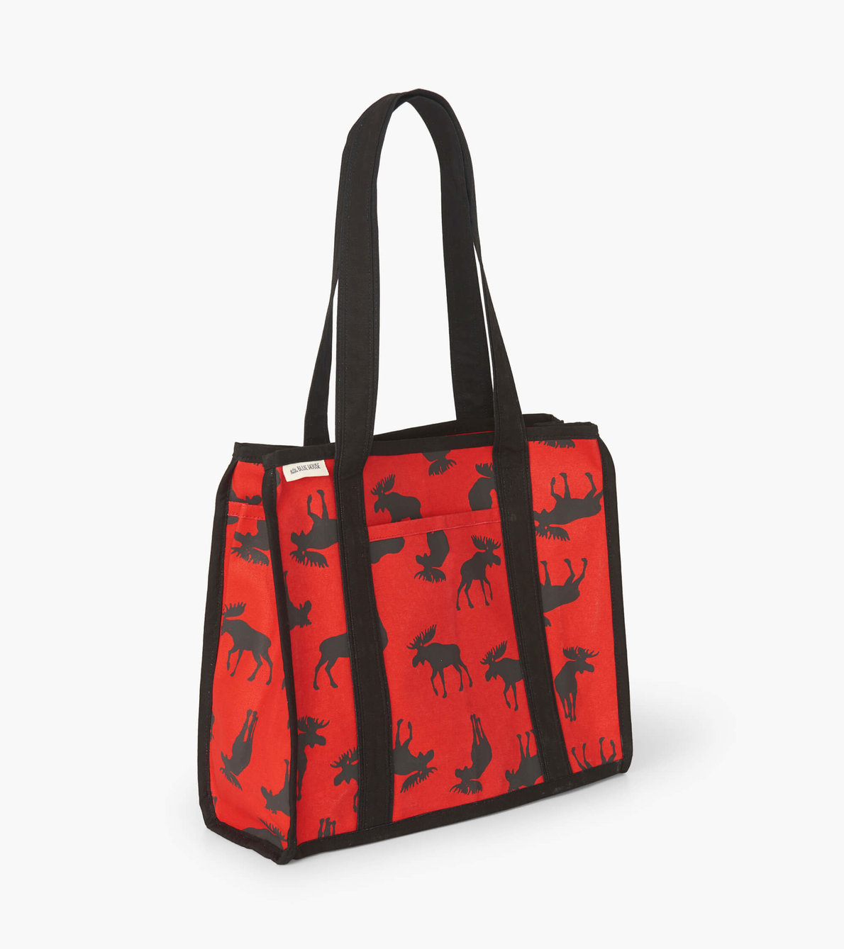 View larger image of Moose on Red Canvas Tote Bag