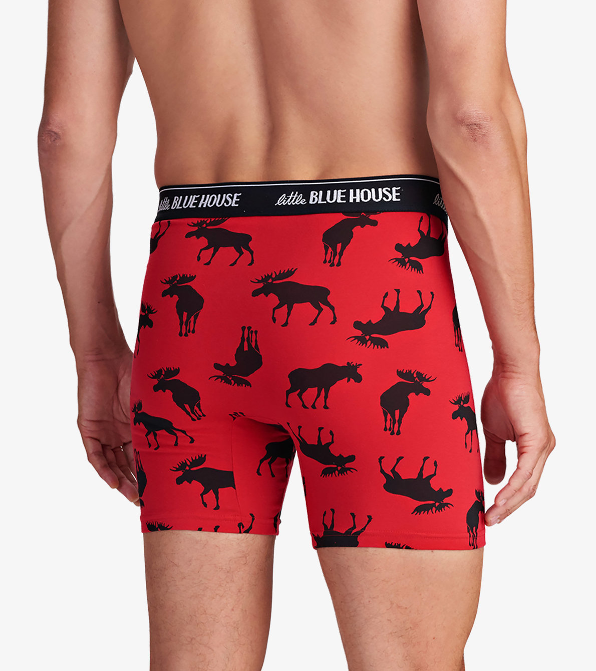 View larger image of Moose on Red Men's Boxer Briefs