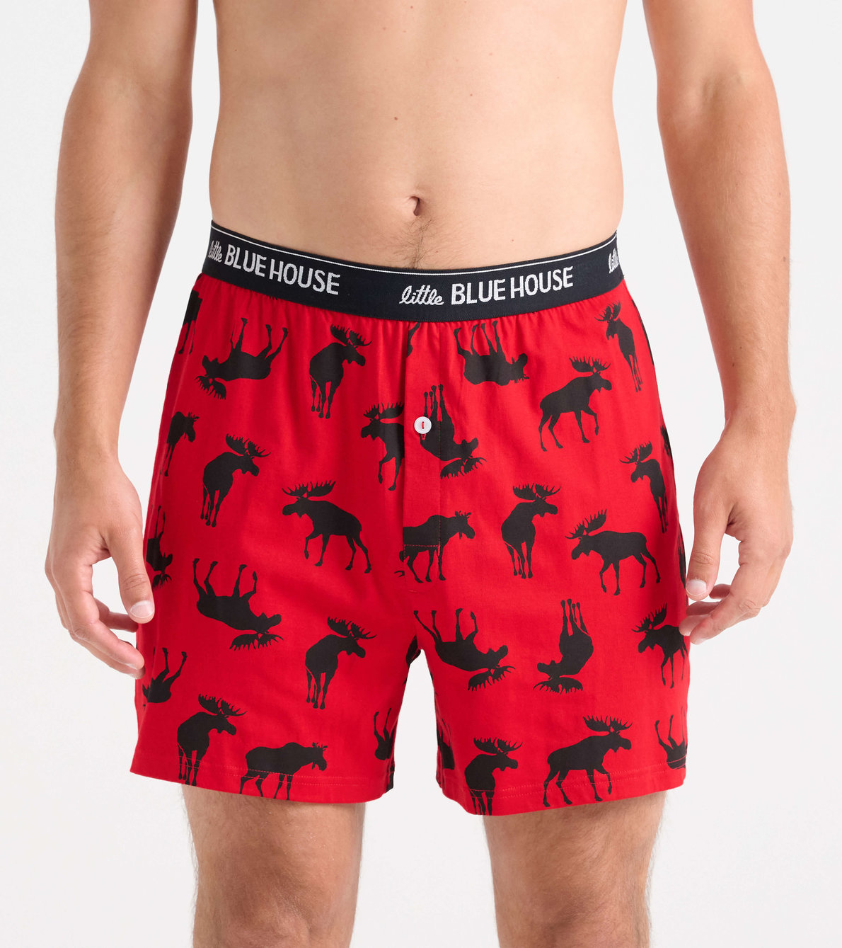 View larger image of Moose on Red Men's Boxer Shorts