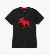 Moose On Red Men's Tee