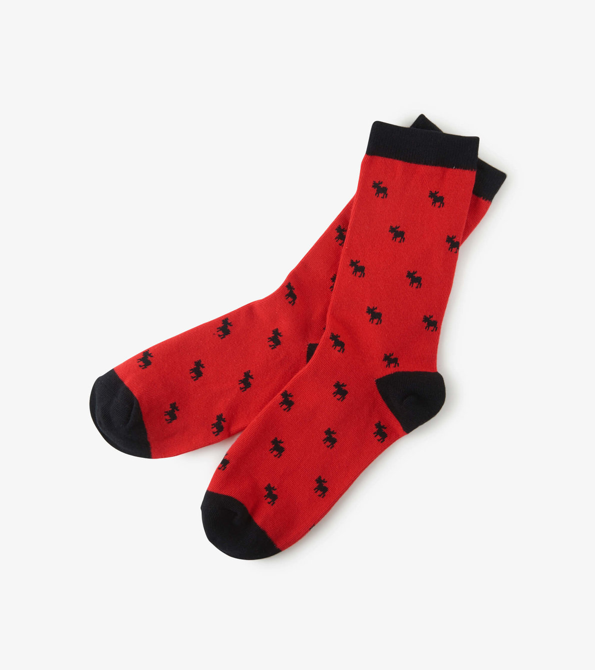 View larger image of Moose on Red Women's Crew Socks