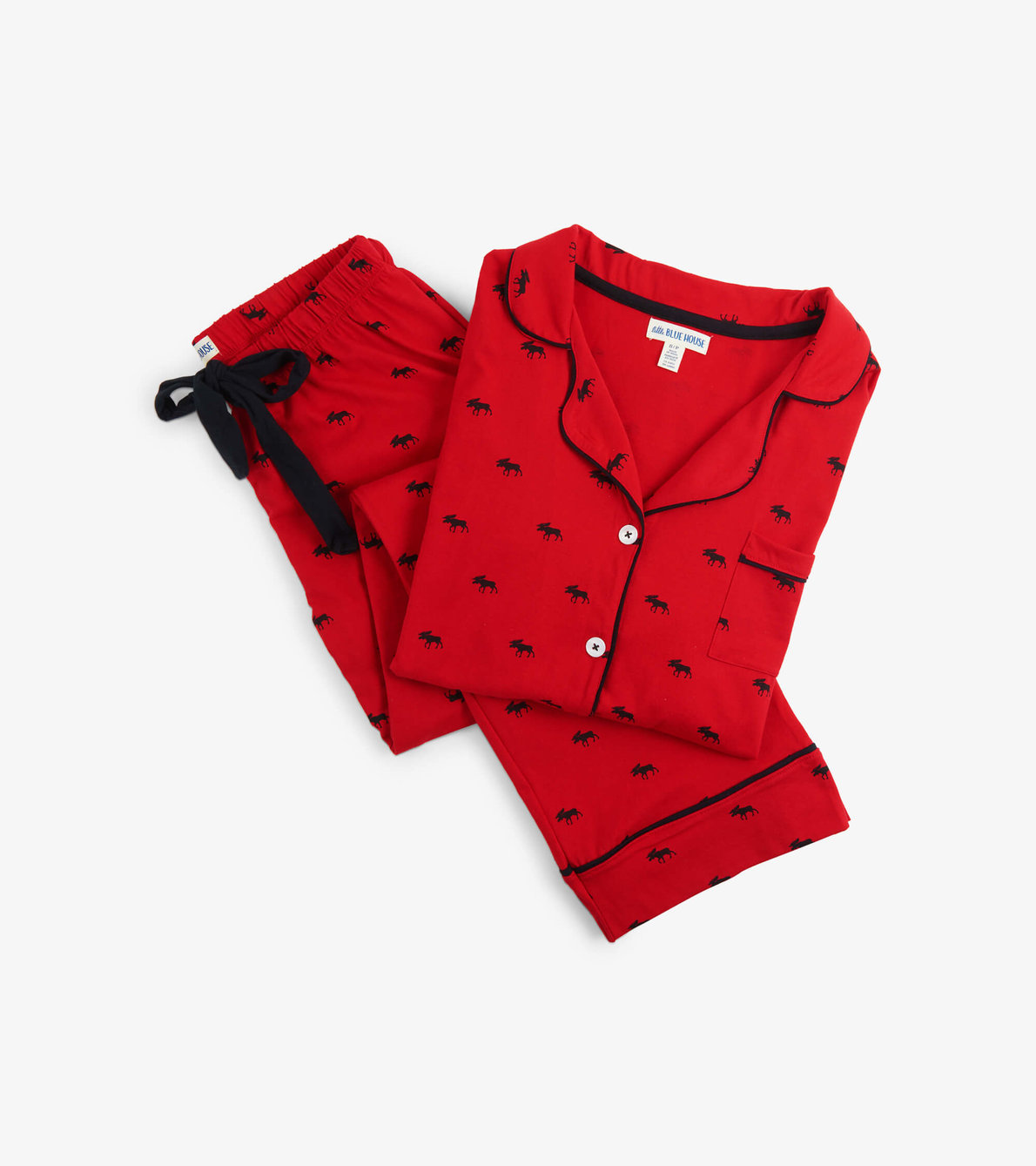 View larger image of Moose On Red Women's Pajama Set