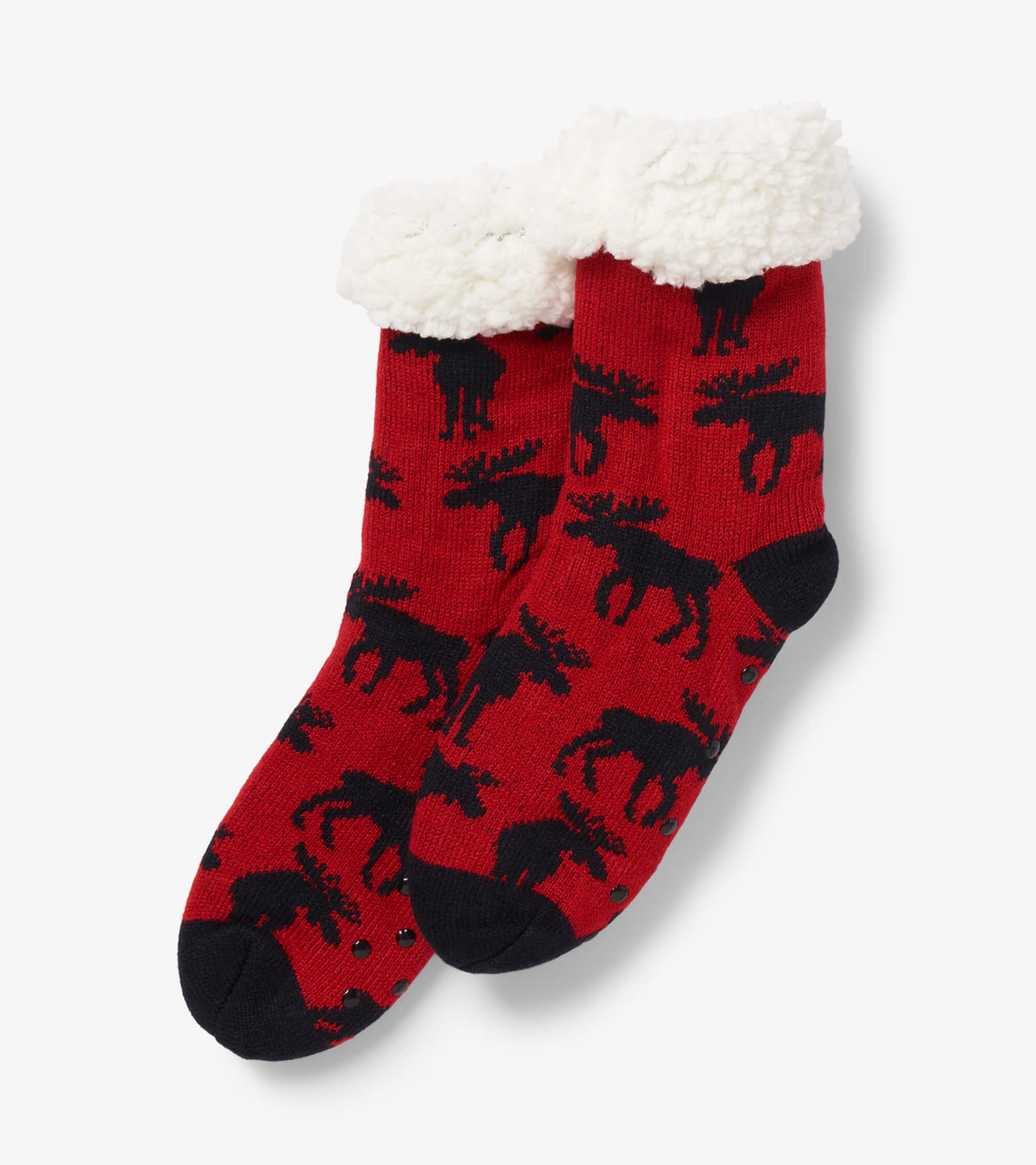 View larger image of Moose On Red Women's Sherpa Lined Cabin Sock