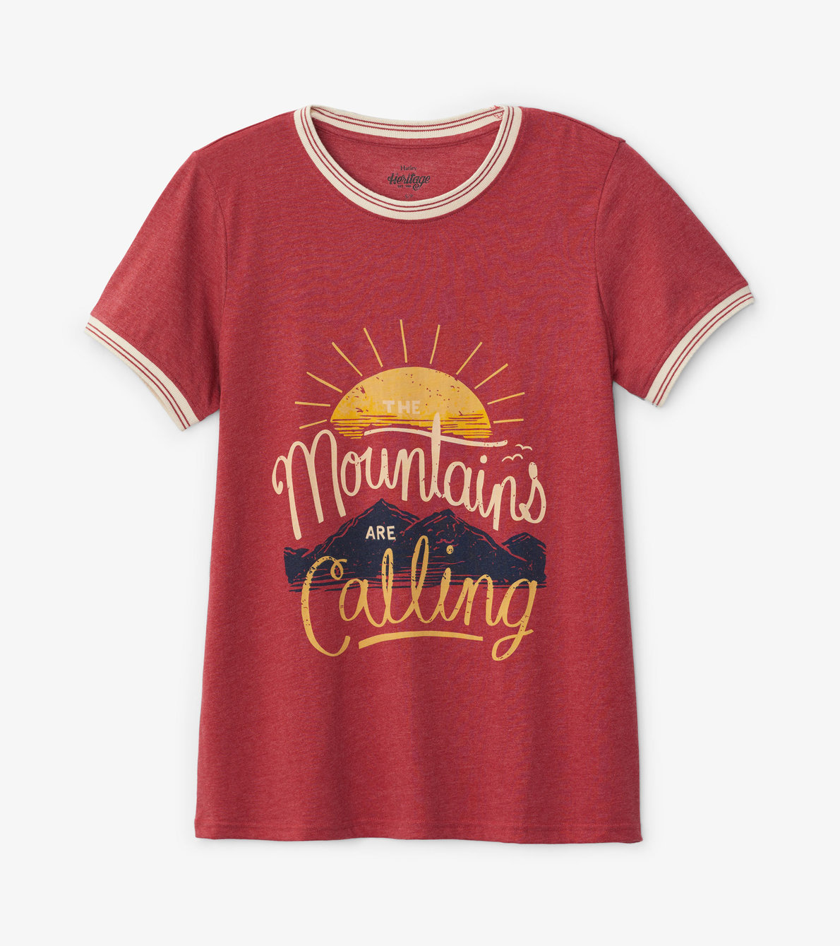 Agrandir l'image de T-shirt en jersey flammé pour femme collection Heritage – Montagnes « Mountains are calling »