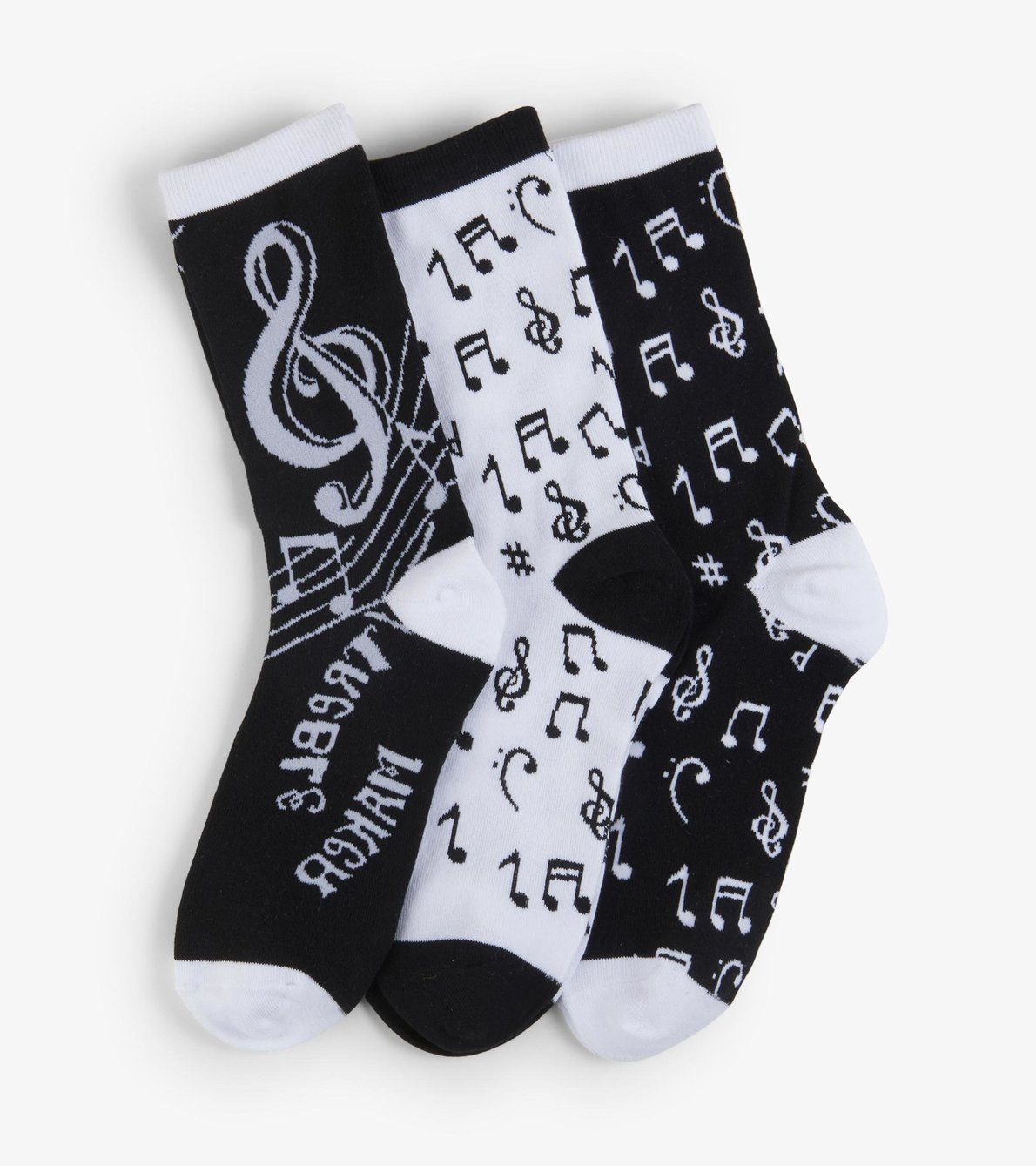 Agrandir l'image de Lot de chaussettes pour femme – Notes de musique