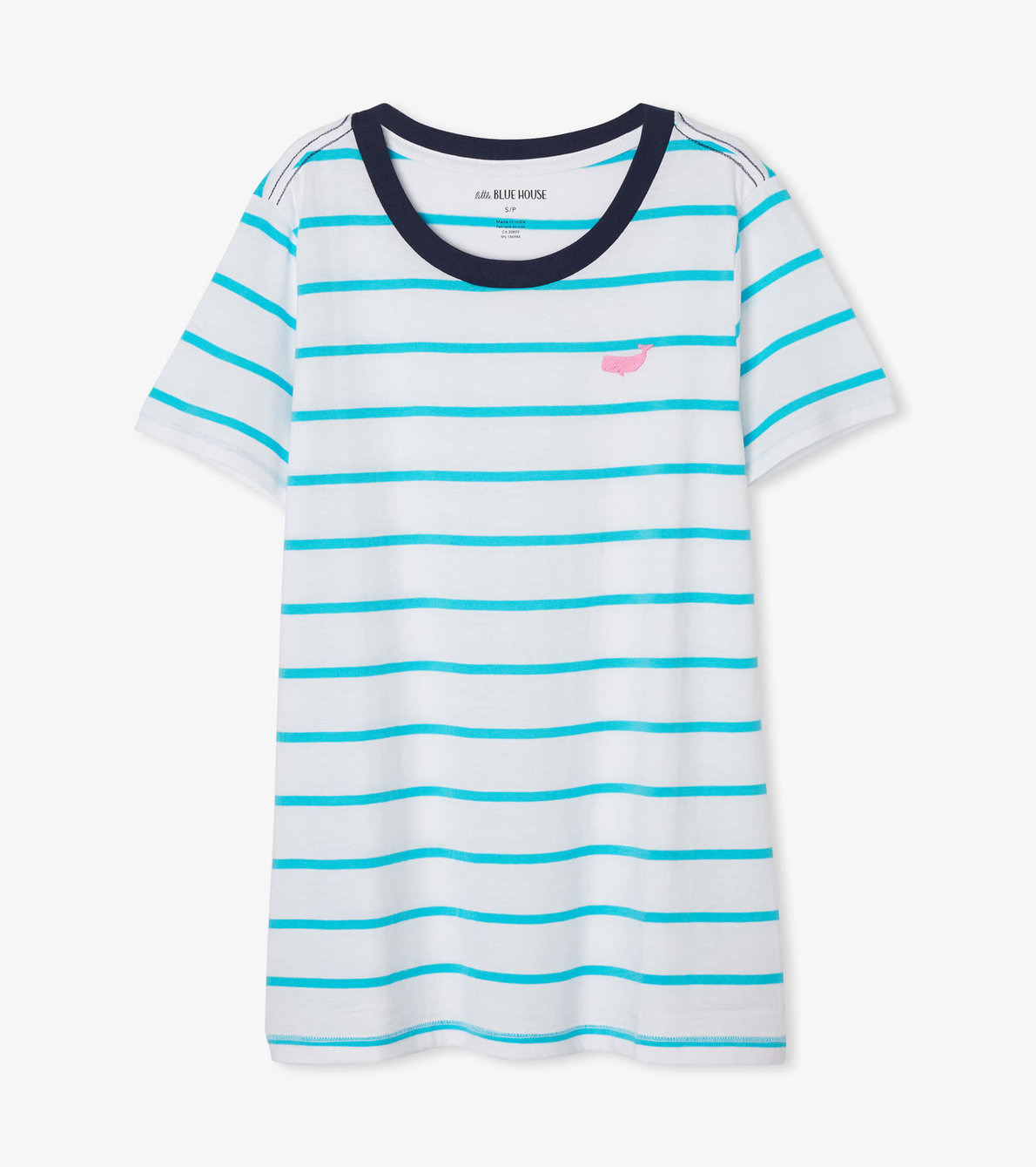 Agrandir l'image de T-shirt de pyjama pour femme – Baleine nautique