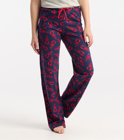 Navy Lobster Women's Jersey Pajama Pants