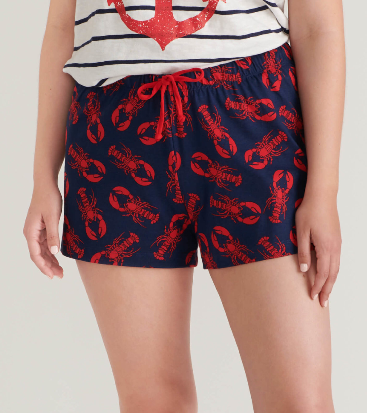 View larger image of Navy Lobster Women's Sleep Shorts