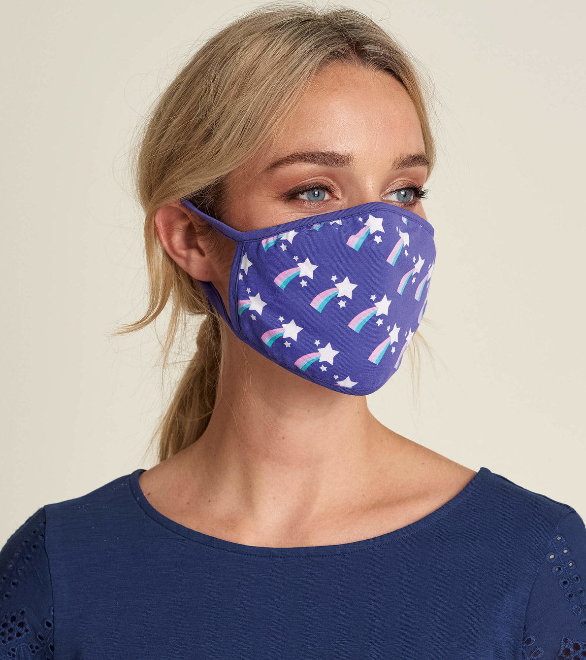 View larger image of Non-Medical Reusable Adult Face Mask - Shooting Stars