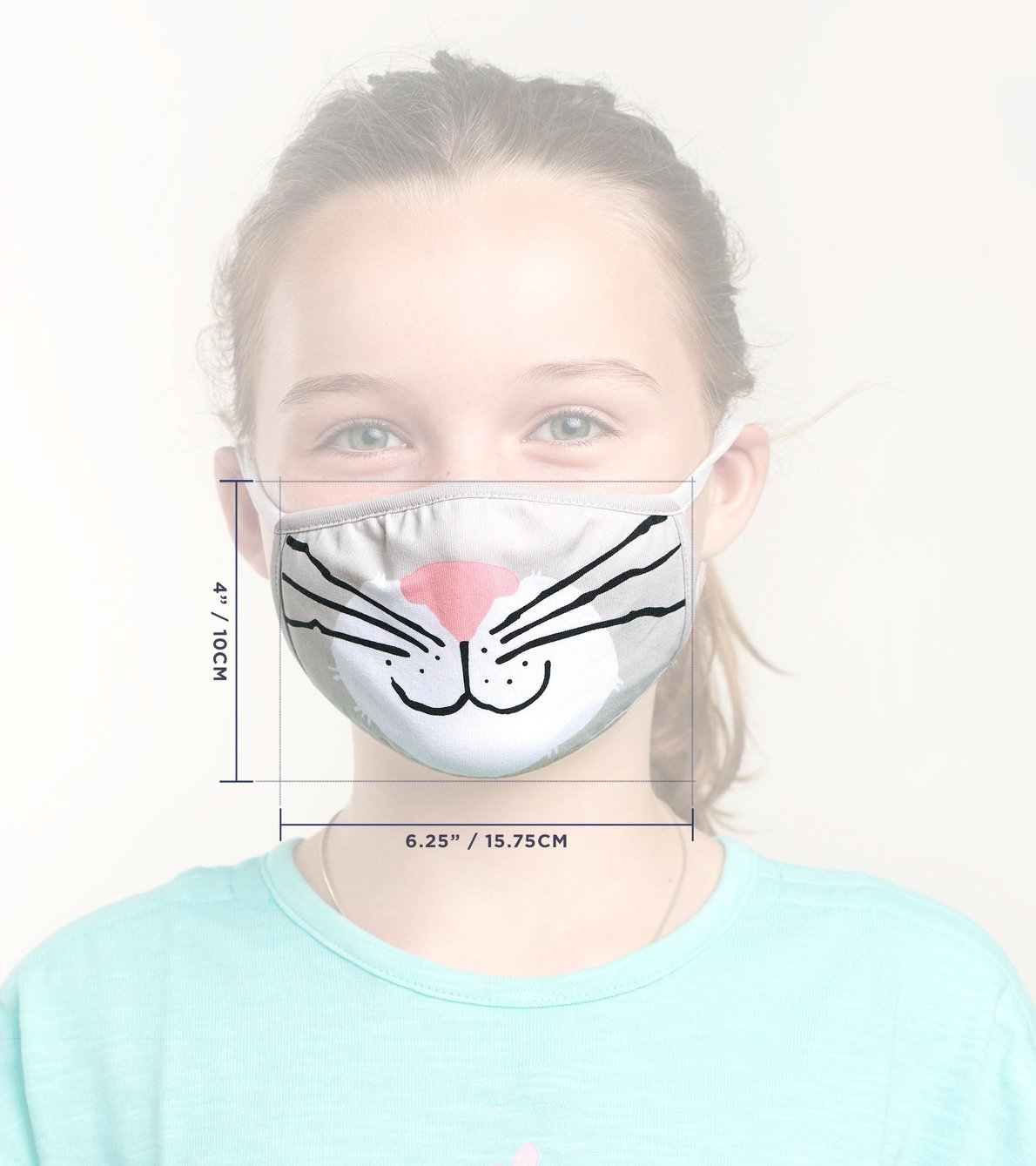 Agrandir l'image de Couvre-visage non médical réutilisable pour tout-petits (âges 2-5) - Chat