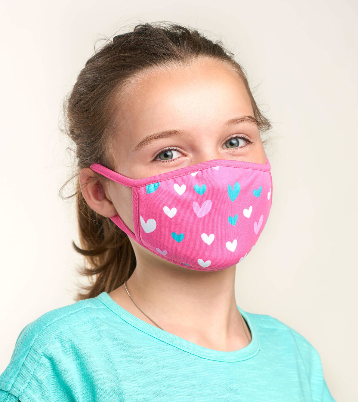 View larger image of Non-Medical Reusable Toddler Face Mask (ages 2-5) - Hearts