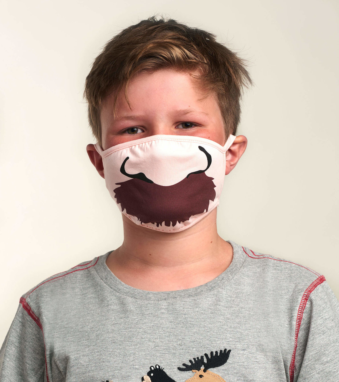 Agrandir l'image de Couvre-visage non médical réutilisable pour tout-petits (âges 2-5) - Moustache