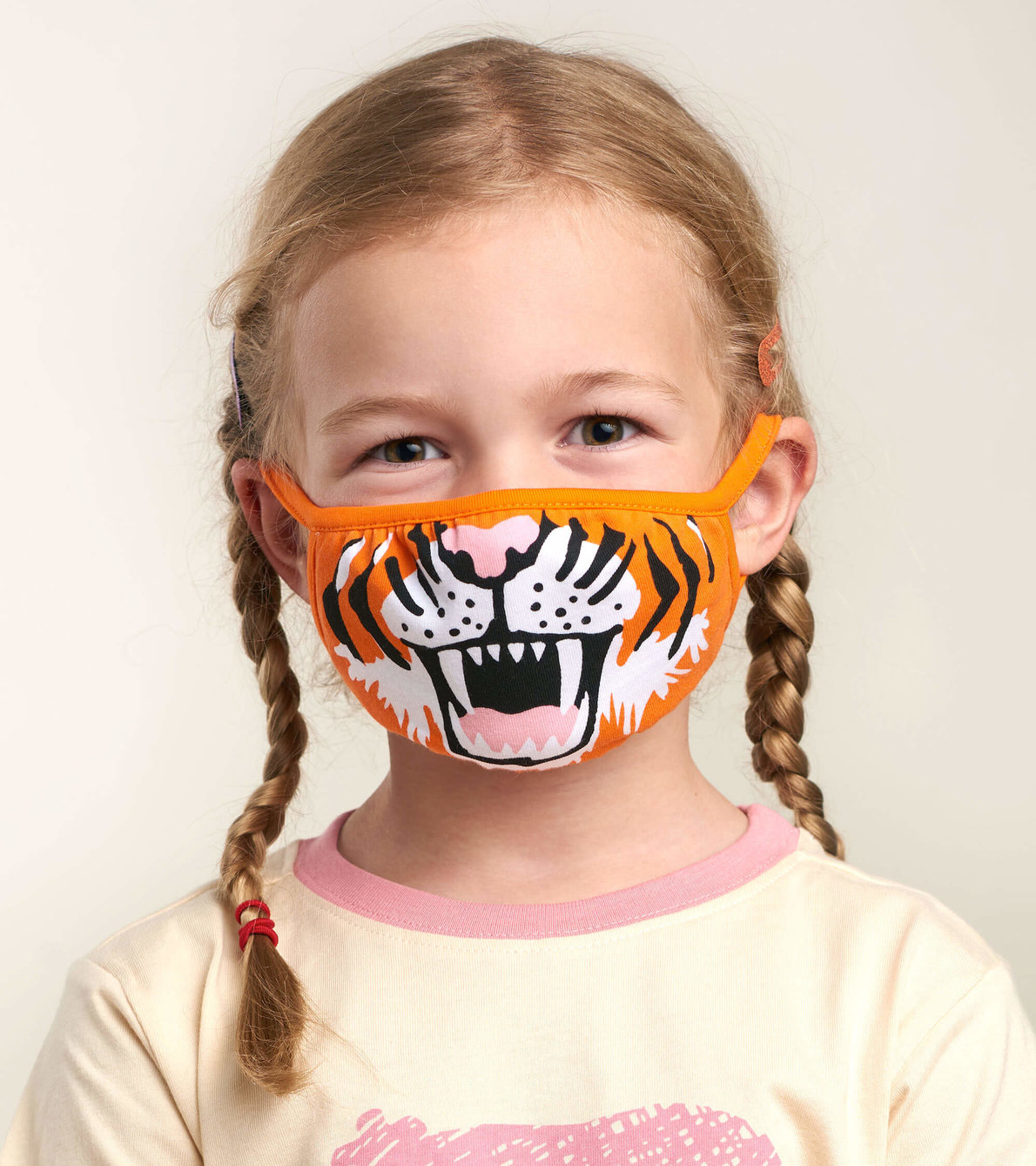 Agrandir l'image de Couvre-visage non médical réutilisable pour tout-petits (âges 2-5) - Tigre