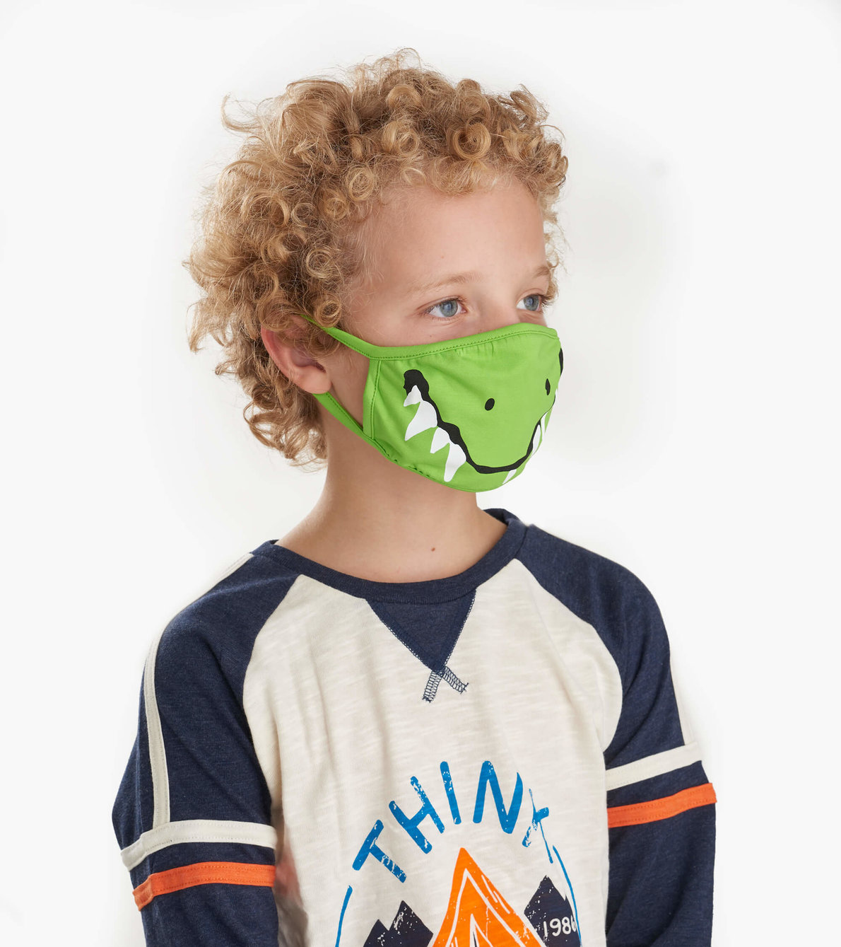 View larger image of Non-Medical Reusable Youth Face Mask (ages 6-10) - Crocodile