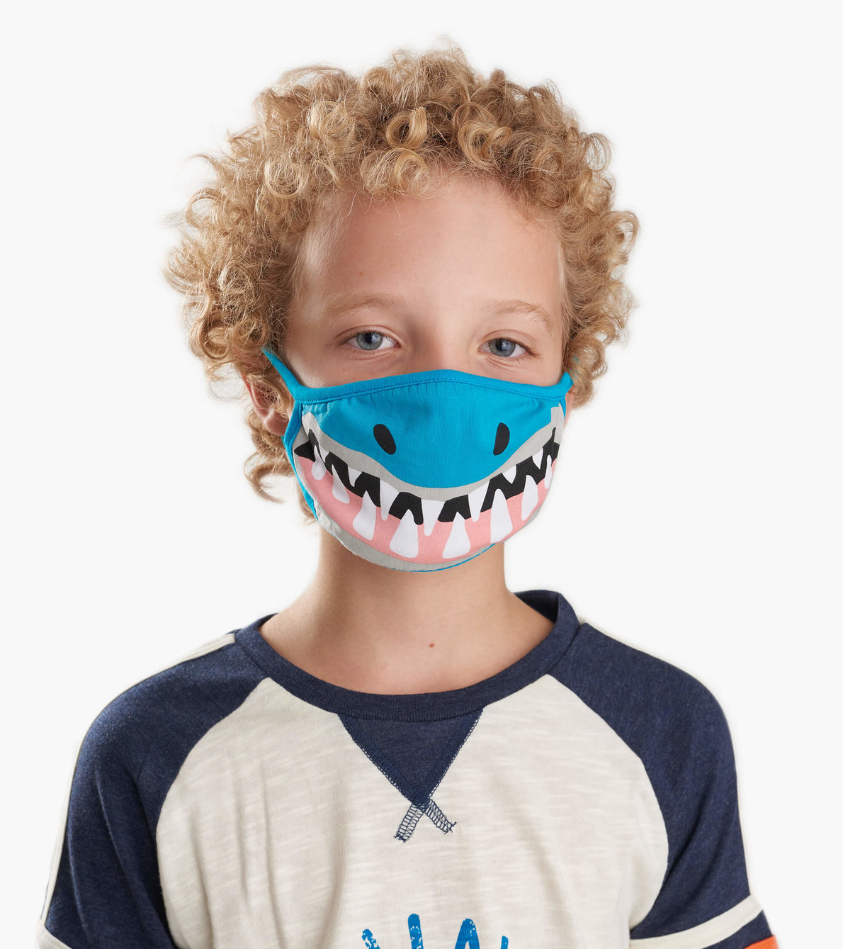 View larger image of Non-Medical Reusable Youth Face Mask (ages 6-10) - Shark