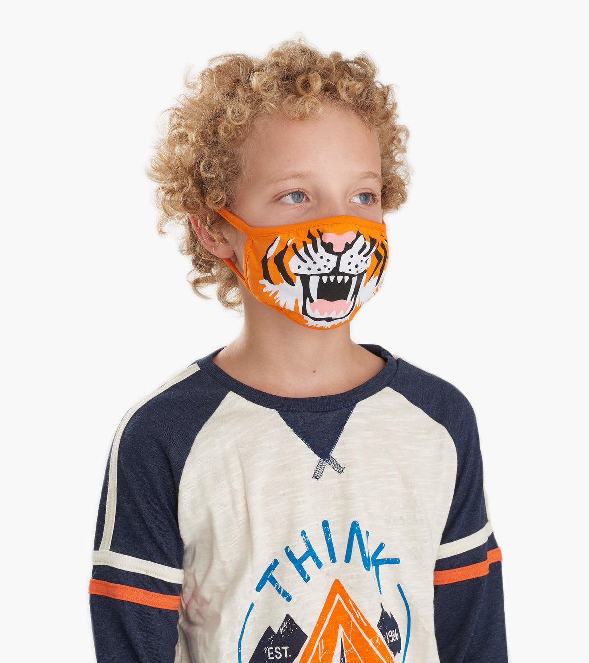 View larger image of Non-Medical Reusable Youth Face Mask (ages 6-10) - Tiger
