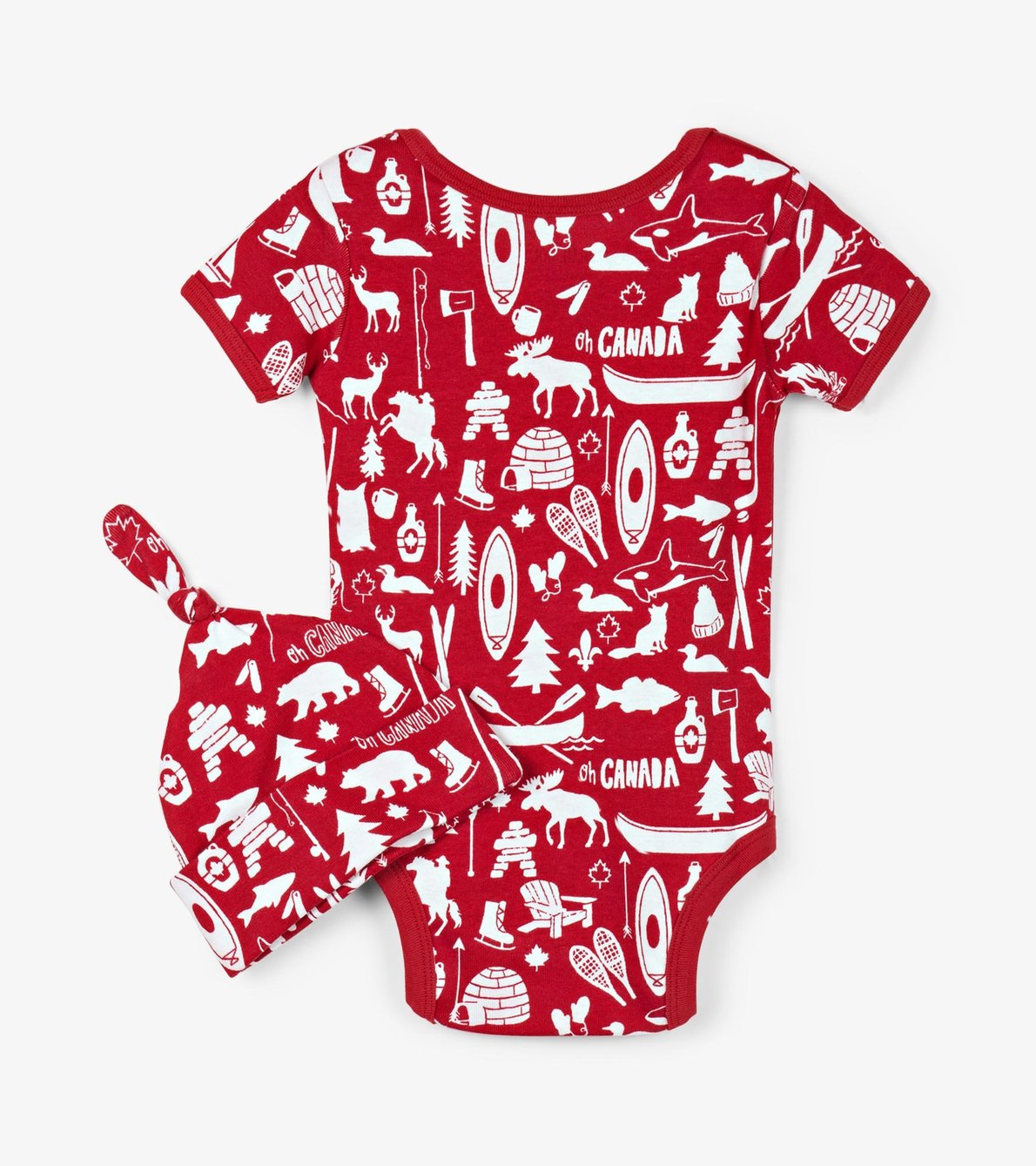 View larger image of Oh Canada Baby Bodysuit with Hat
