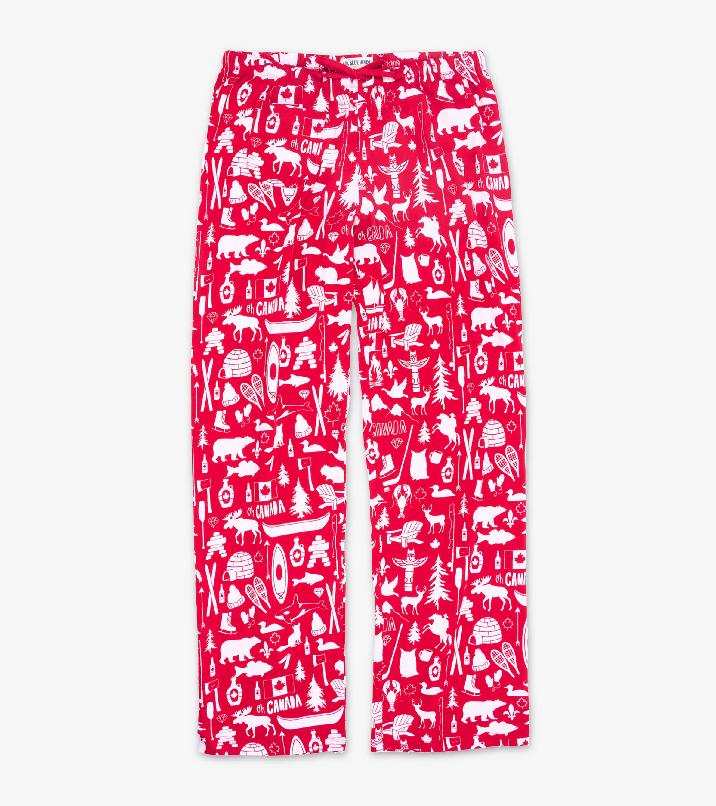 Oh Canada Women's Jersey Pajama Pants - Little Blue House CA