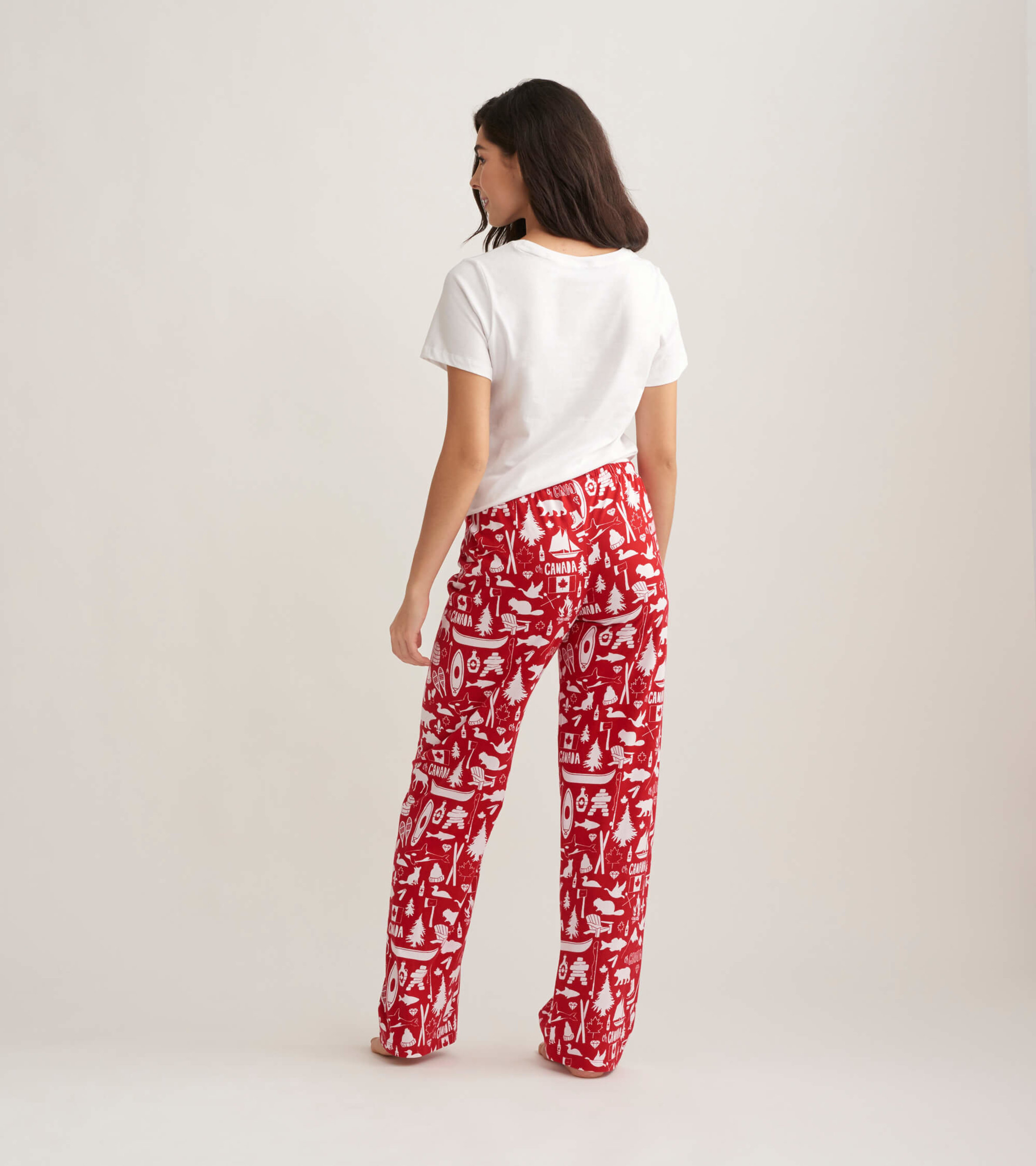 Oh Canada Women's Tee and Pants Pajama Separates - Little Blue House CA